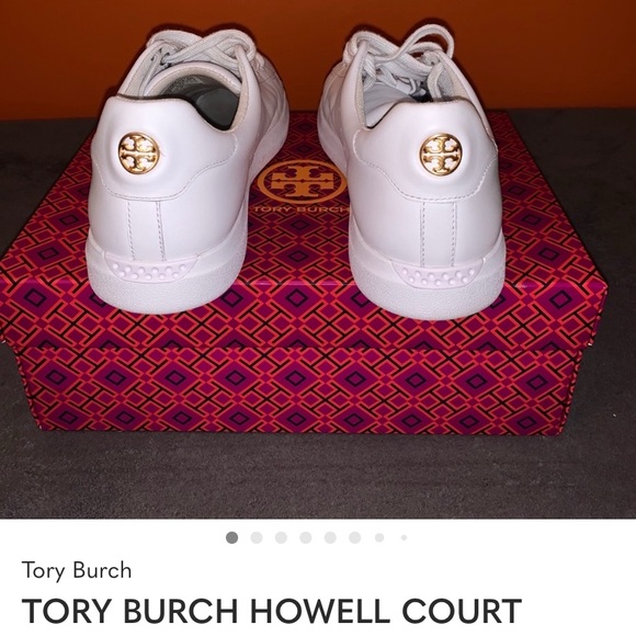Tory Burch White Lace-Up Sneakers - Picture 2 of 6